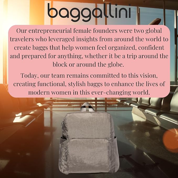 Baggallini Women's Carryall Packable Backpack, Sterling Shimmer - Image 6