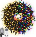 JMEXSUSS Color Changing Christmas Lights, 66ft 200 LED Warm White & Multicolor by JMEXSUSS