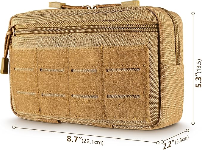FRTKK Tactical Molle Admin Pouch Utility Laser Cut EDC Tool Pouch Bag - Image 3