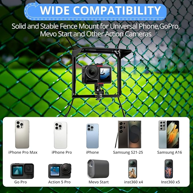 CAMWAY Adjustable Phone Fence Mount - Image 3