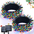 JMEXSUSS 2 Pack Solar String Light 100LED 32.8ft 8 Modes Solar Christmas Lights by JMEXSUSS