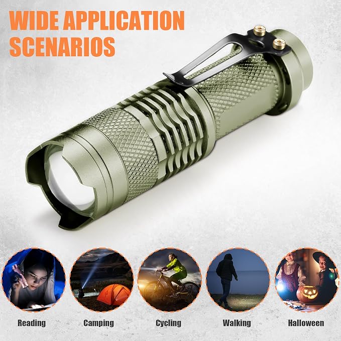 Fumete 20 Pieces LED Flashlight Mini 3 Mode Tactical Torch Small Water - Image 7