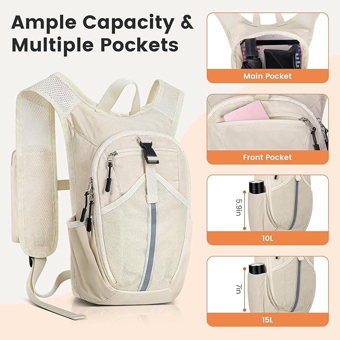 Small Hiking Backpack 15L- Lightweight Packable Foldable Backpack - Image 2