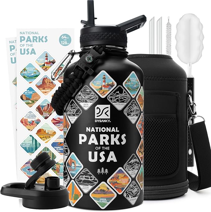 DYSANKY National Parks Water Bottle – 64 oz Insulated Stainless Steel Bottle by DYSANKY