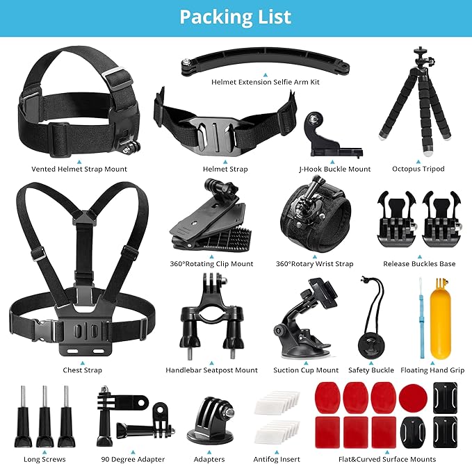 AKASO 42 in 1 Action Camera Accessories Kit - Image 2