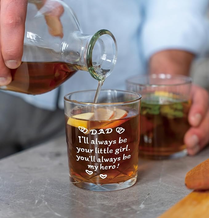Nogrit Dad Gifts from Daughter Whiskey Glasses 10 oz, Dad Gifts - Image 4
