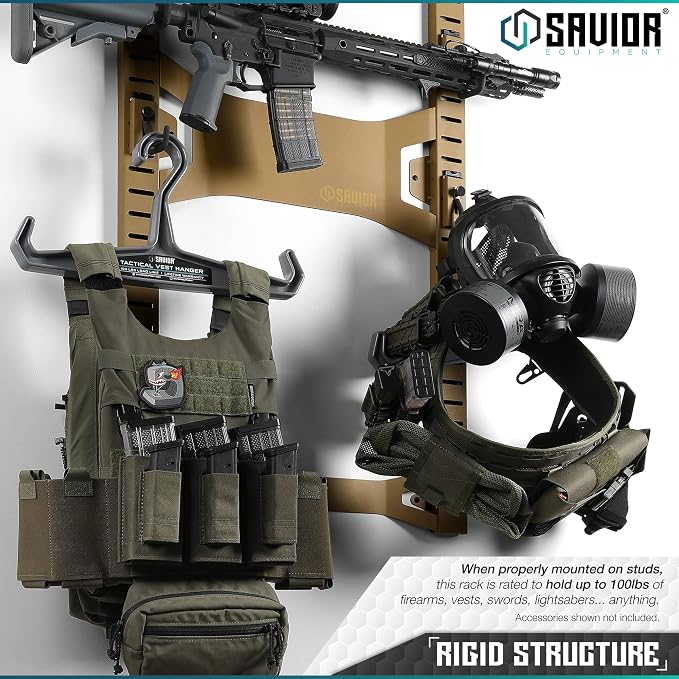Savior Equipment Horizontal Steel Wall Mount Firearm Rifle Display Rack - Image 5