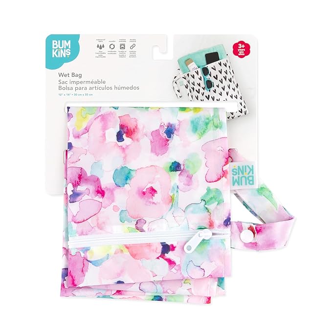 Bumkins Waterproof Wet Bag for Baby, Swim Suit, Cloth Diapers, Pump Parts - Image 6