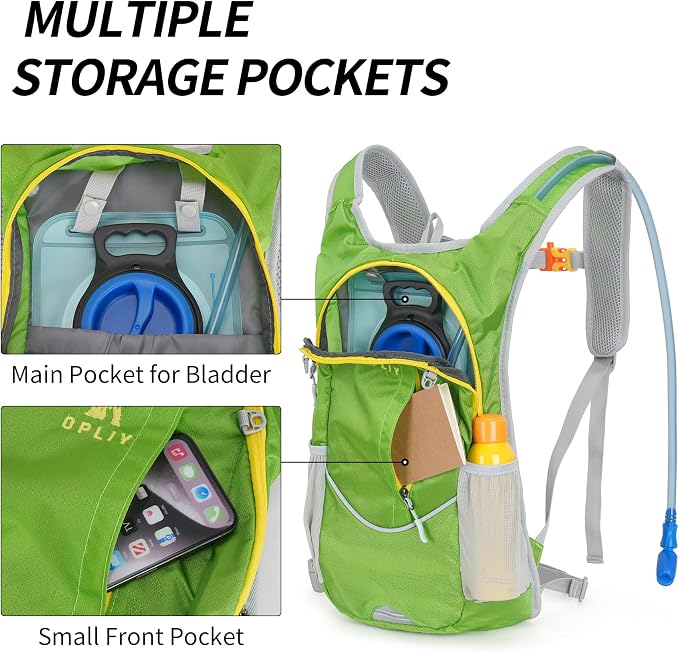 Hydration Backpack with 2L Water Bladder – Lightweight & Durable - Image 3