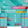 Electrolyte Powder Sugar-Free Hydration Packets Variety Pack HydroMATE 30 Sticks by HydroMATE