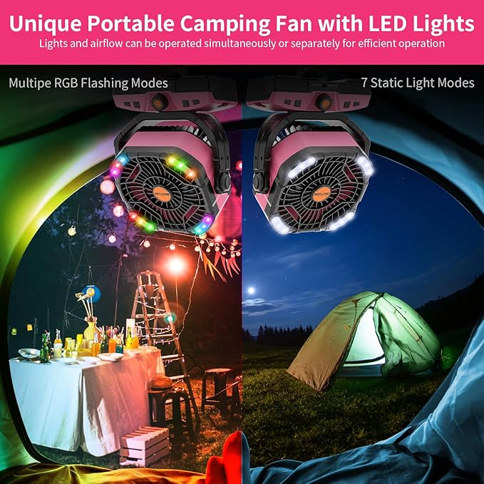 WESTTREE Camping Fan Oscillating Portable Fan 20000mAh Battery Powered Fans - Image 5