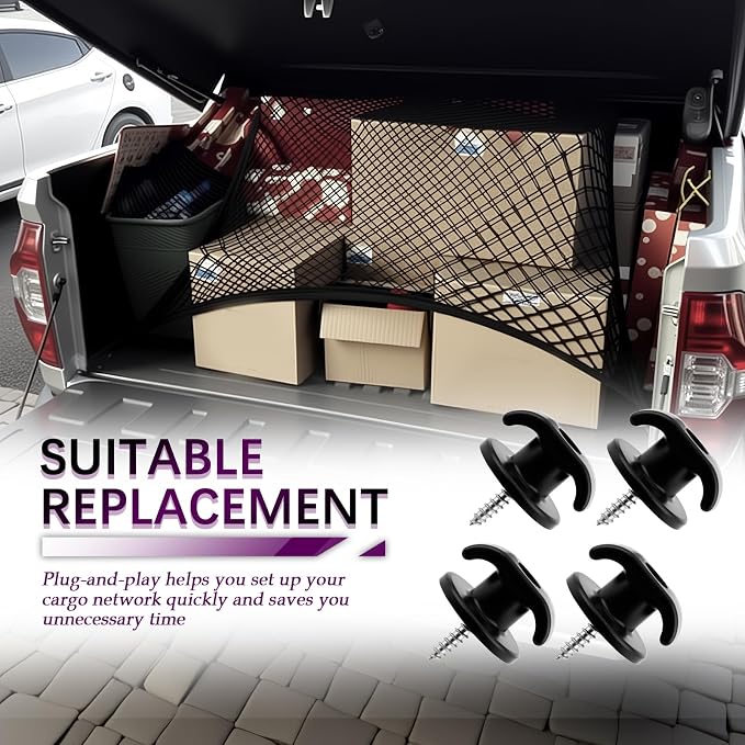 Aokdom 4PCS Car Cargo Net Hooks, Upgraded Cargo Net - Image 7