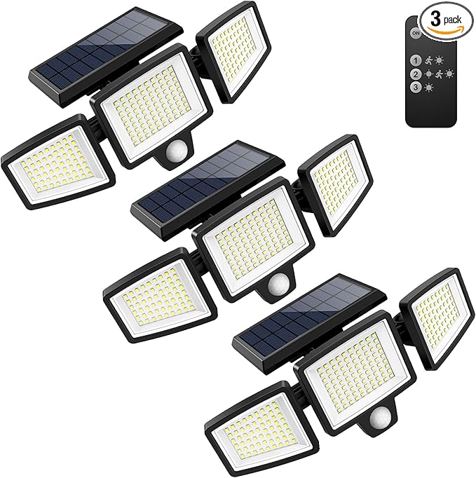 Tuffenough Solar Outdoor Lights 2500LM 210 LED Security Lights by SolarOutdoorLights
