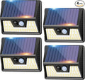 vighep 4 Pack Solar Motion Lights Outdoor, Waterproof Fence Lights Solar Powered by Vighep