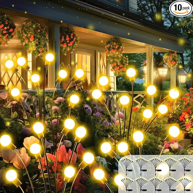 2026 Upgraded Solar Lights Outdoor, 10 Pack Solar Garden Lights by BOSSERN