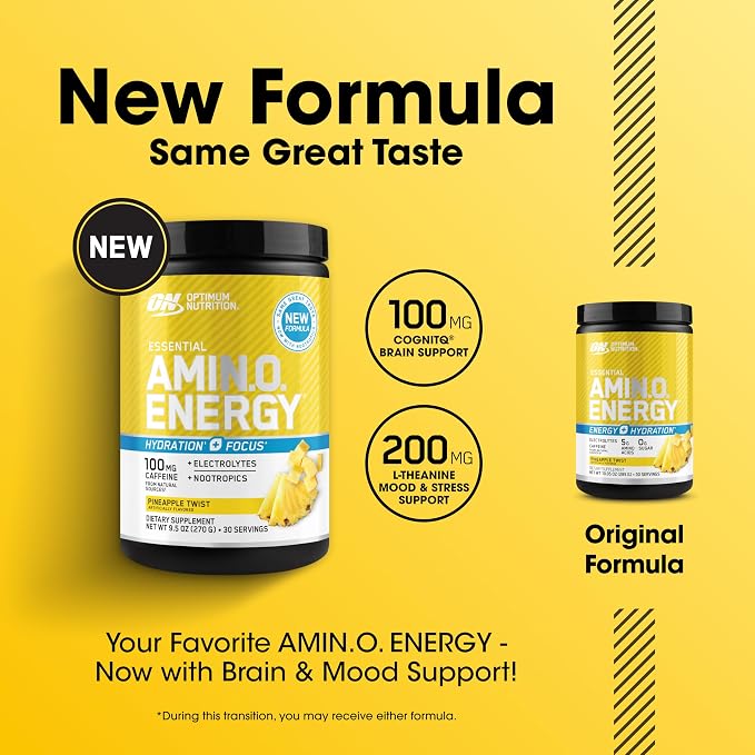 Optimum Nutrition Amino Energy Powder Plus Focus, - Image 4