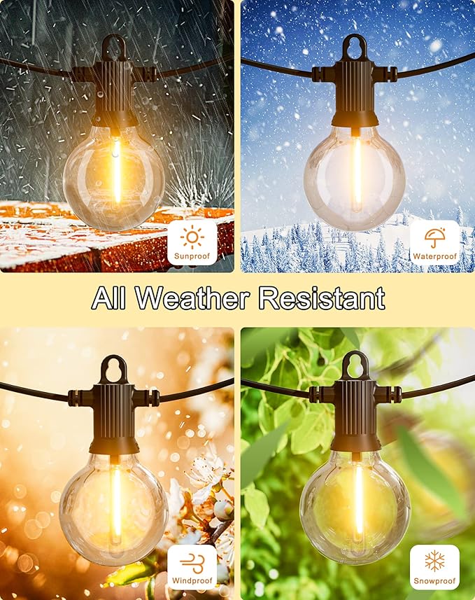 Zuske Outdoor String Lights Waterproof, 300FT Patio Lights - Image 2