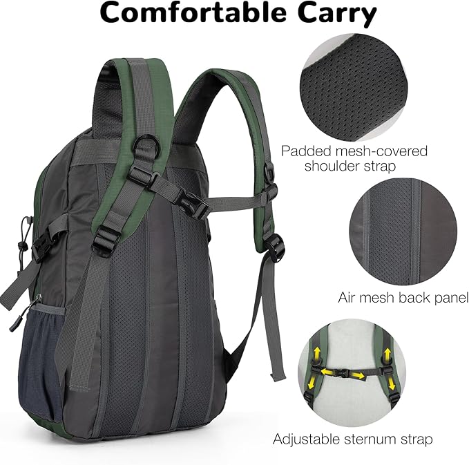 25L Small Hiking Backpack with Chest Strap - Image 3