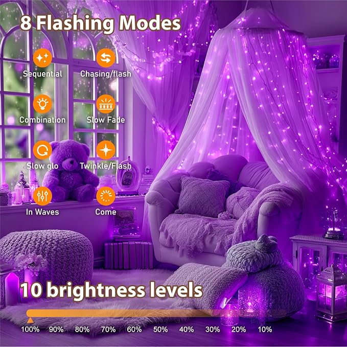 HXWEIYE Rechargeable Fairy Lights - Image 8