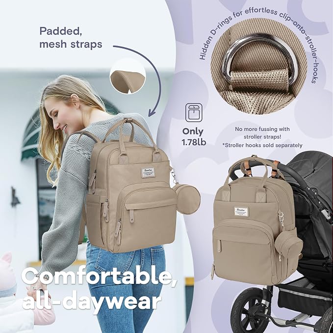 RUVALINO Diaper Bag Backpack-Multifunction Baby Travel Bag - Image 5