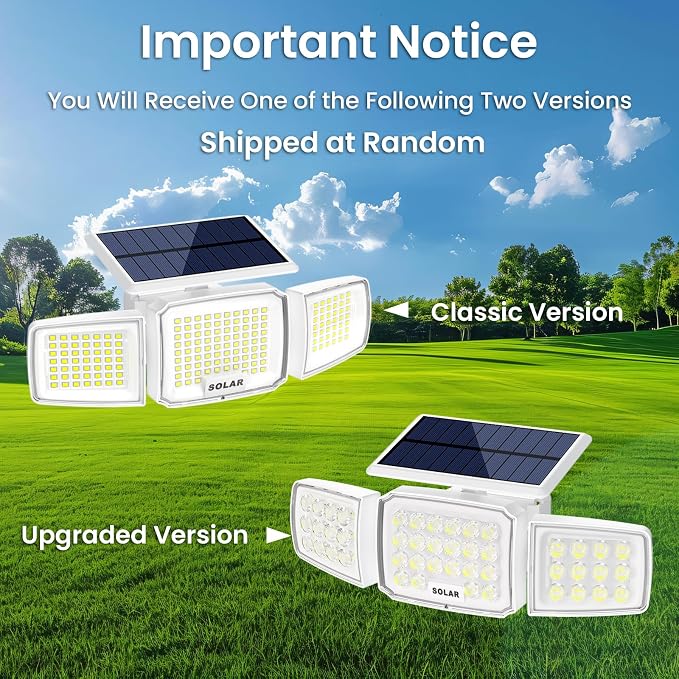 White Solar Security Light Outdoor Super Bright LED, Motion Sensor Flood Light - Image 2