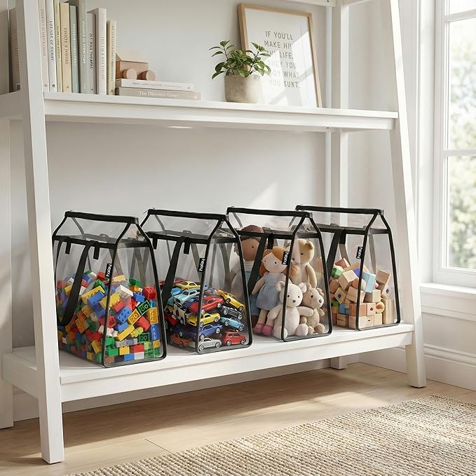 HOLAY 4 Pack Clear Toy Storage Bags - Image 2