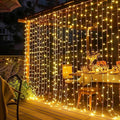 Dazzle Bright 300 LED Curtain Lights, Plug in Fairy Curtain Lights by DazzleBright