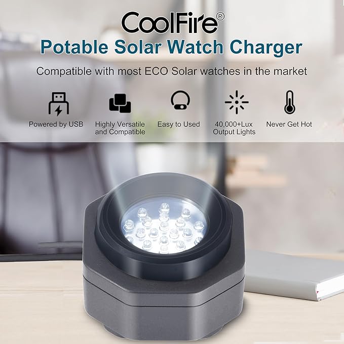 CoolFire - USB-C UV Free Solar Watch Fast Charger - Image 3