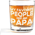 Nogrit My Favorite People Call Me Papa Whiskey Glasses 10 oz, Papa Dad Gifts by Nogrit