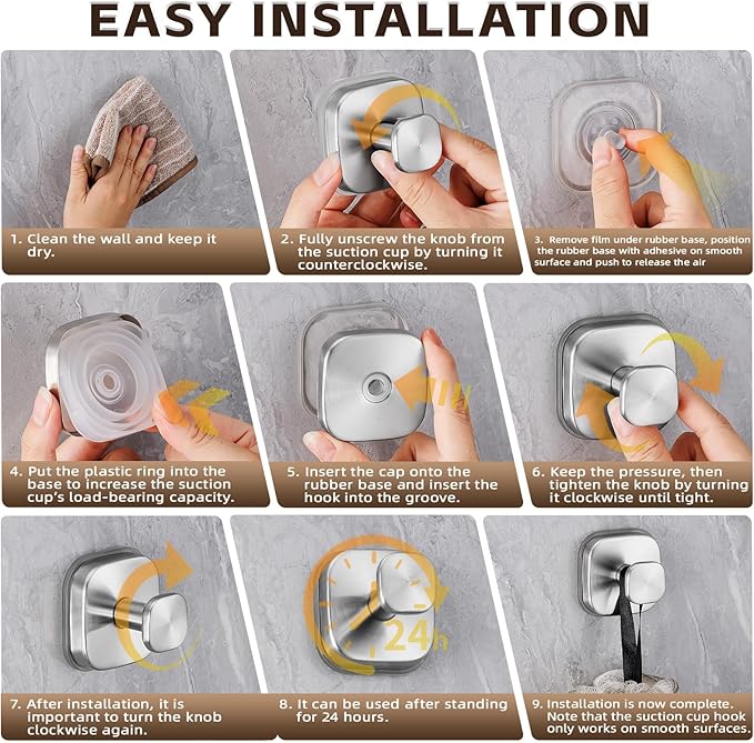 Heavy Duty Reusable Suction Cup Hooks - Image 6