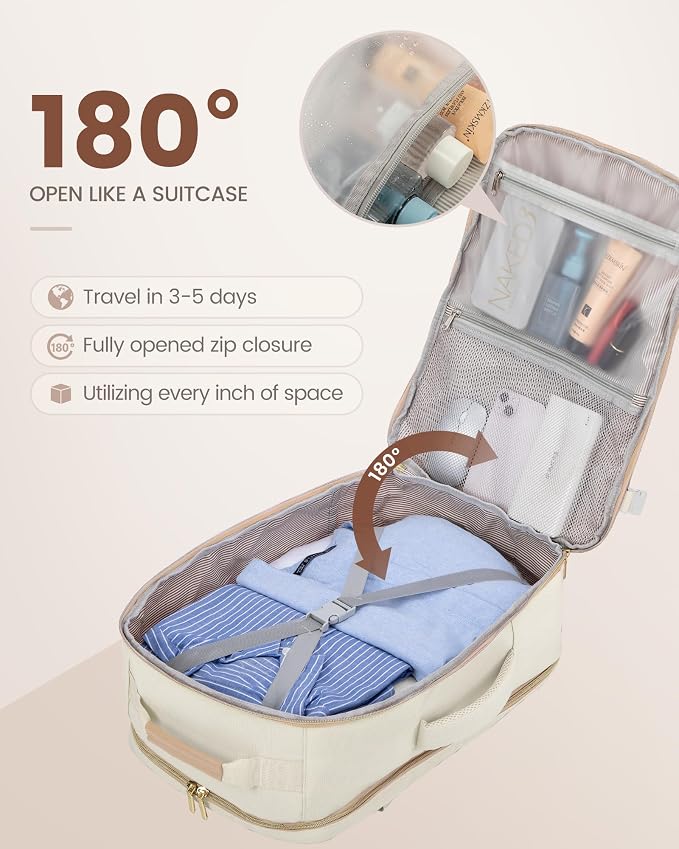 LOVEVOOK Travel Backpack for Women & Men 50L, Airline Approved Carry On - Image 2