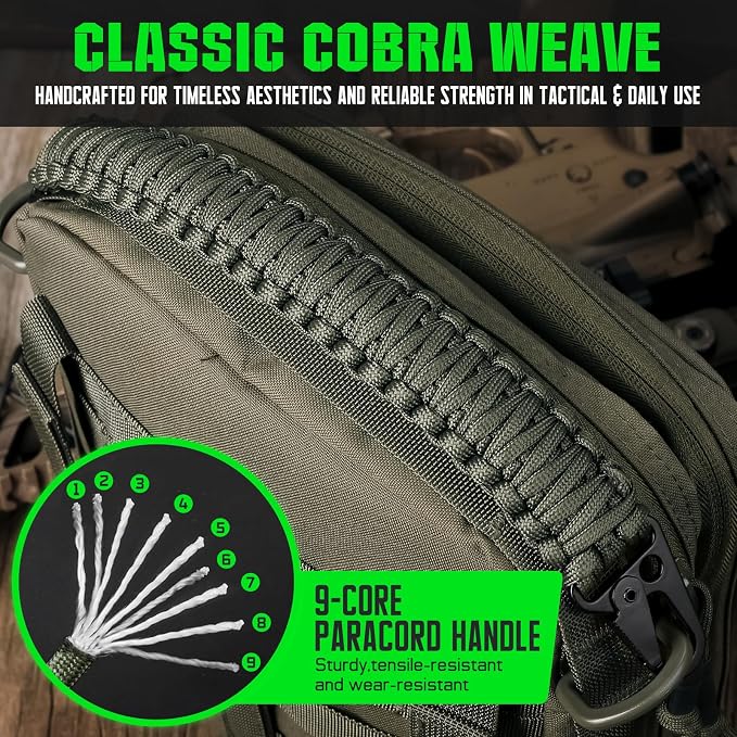 Tactical Paracord Handle，9-core Weaving Paracord Strap - Image 4