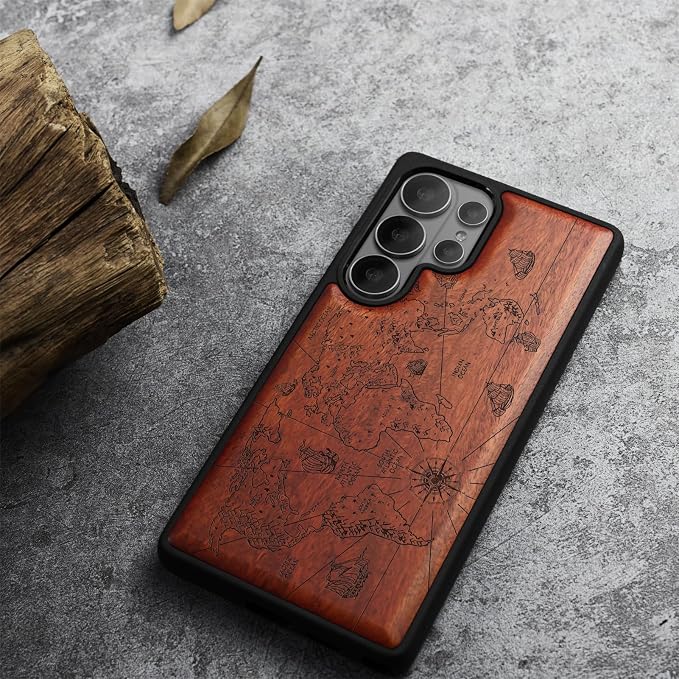 Carveit Magnetic Wooden Case for Samsung Galaxy S26 Ultra Case 2026, TPU - Image 3