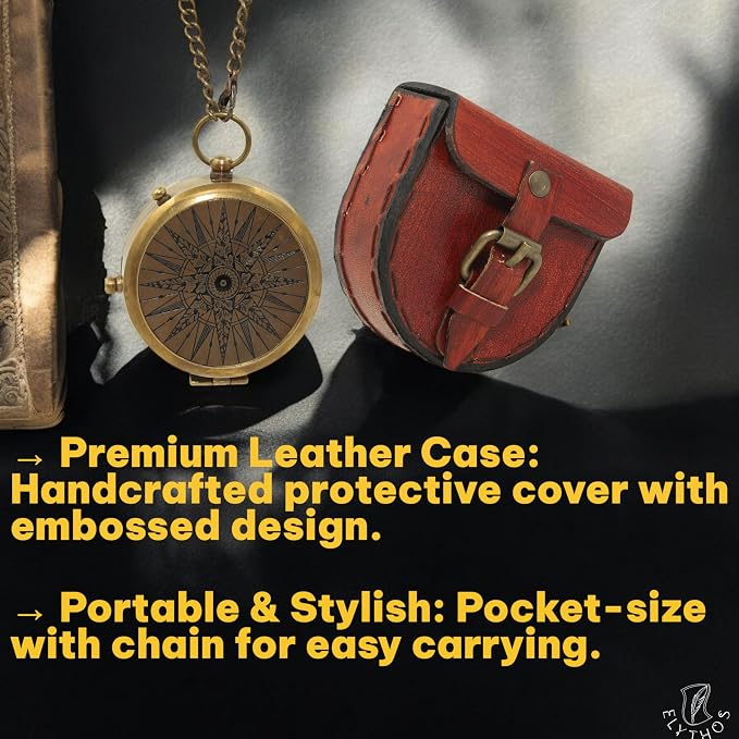 Handmade Brass Antique Compass - Image 3