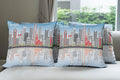 Ambesonne North Carolina Throw Pillow Cushion Case Pack of 4, Charlotte Skyline by Ambesonne