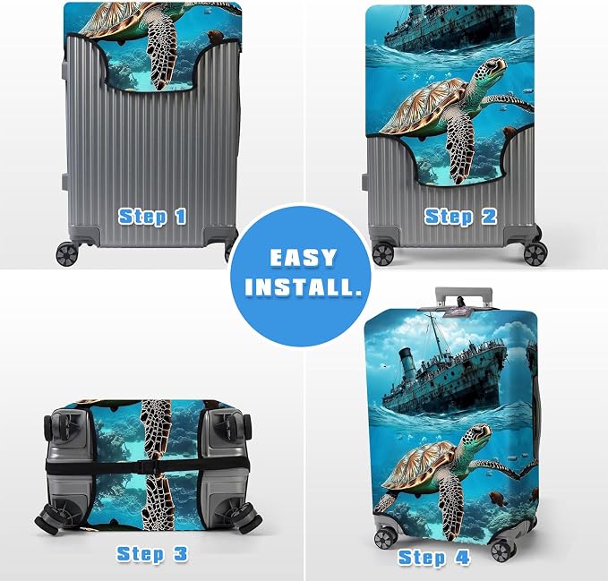 Luggage Cover Protector for 19-20 Inch Suitcases, TSA Approved Elastic Travel - Image 6