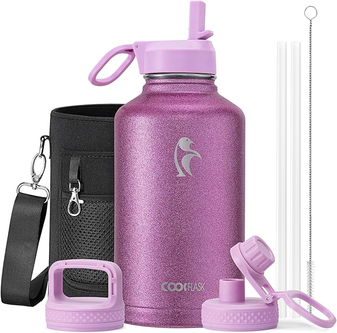Coolflask Half Gallon Water Bottle Insulated by Coolflask