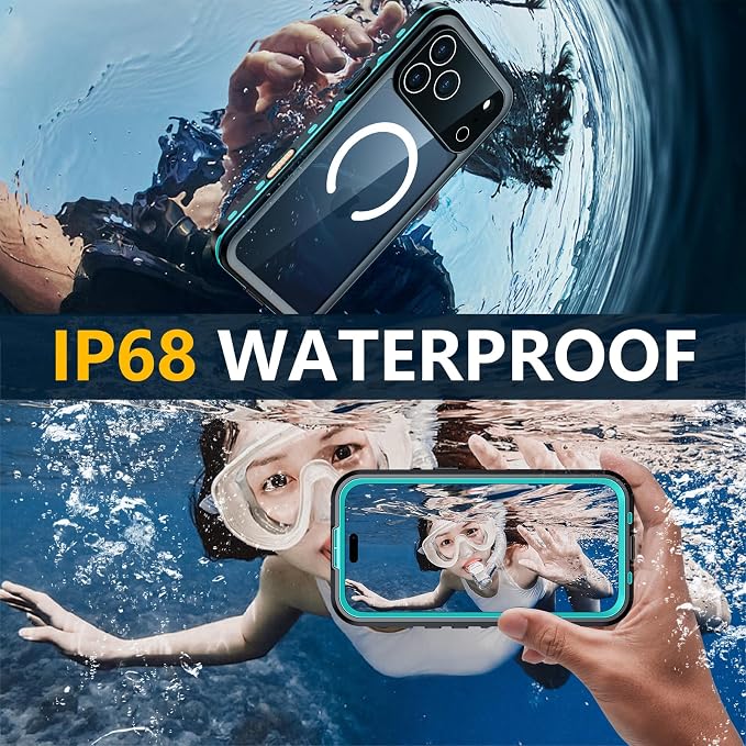 Red2Fire for iPhone 17 Pro Case Waterproof, Phone Case 6.3" Blue/Clear - Image 2