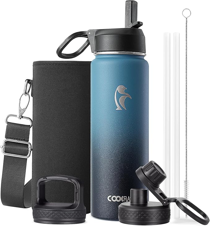 Coolflask Water Bottle 24 oz Insulated by Coolflask