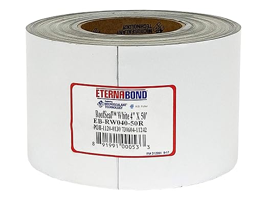 EternaBond RoofSeal White 4" x50' MicroSealant UV Stable RV Roof Seal Repair by ETERNABOND