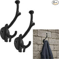 Mystic Colonial Rustic Cast Iron Wall Hooks, Heavy Duty Retro Utility Hooks by SaKeGa
