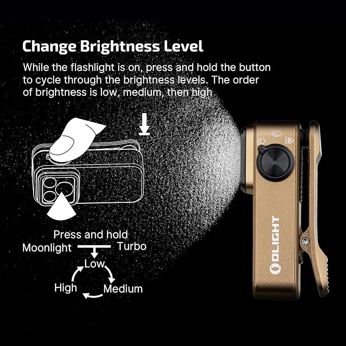 OLIGHT Oclip Pro EDC Flashlight Clip-on Light, Rechargeable 500 Lumens - Image 4