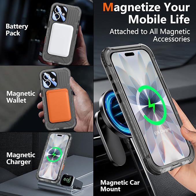 SPIDERCASE Magnetic for iPhone 17 Case Waterproof, 12FT Military Shockproof - Image 5