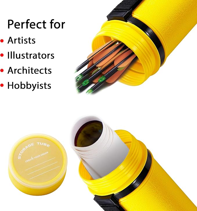 2-Pack Extendable Poster Tubes Expand from 24.5” to 40” - Image 5