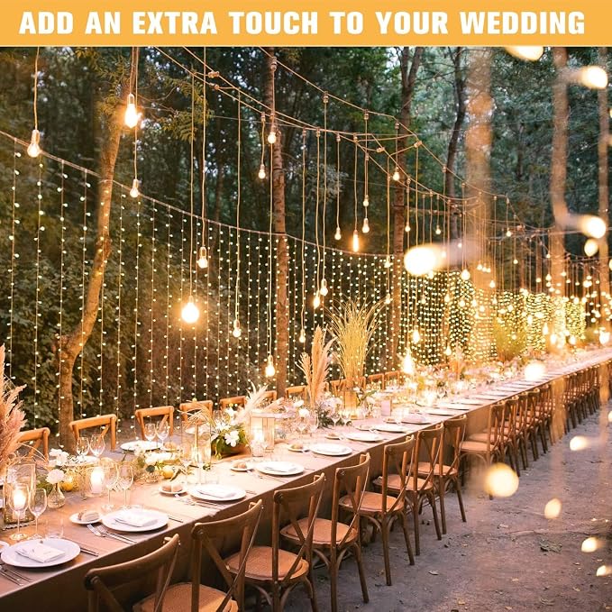 JMEXSUSS 900 LED Outdoor Curtain Lights, 9.5x29.5ft Christmas Lights Plug in - Image 8