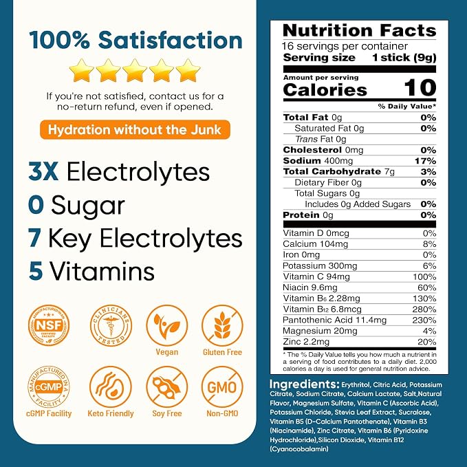 Venture Pal Sugar Free Electrolyte Powder Packets - Image 7