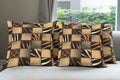 Ambesonne Safari Decorative Throw Pillow Case Pack of 4, Jeans Denim Patchwork by Ambesonne