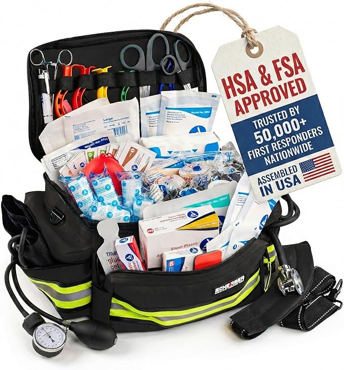 Scherber First Responder Fully-Stocked Professional Essentials EMT/EMS Trauma by Scherber