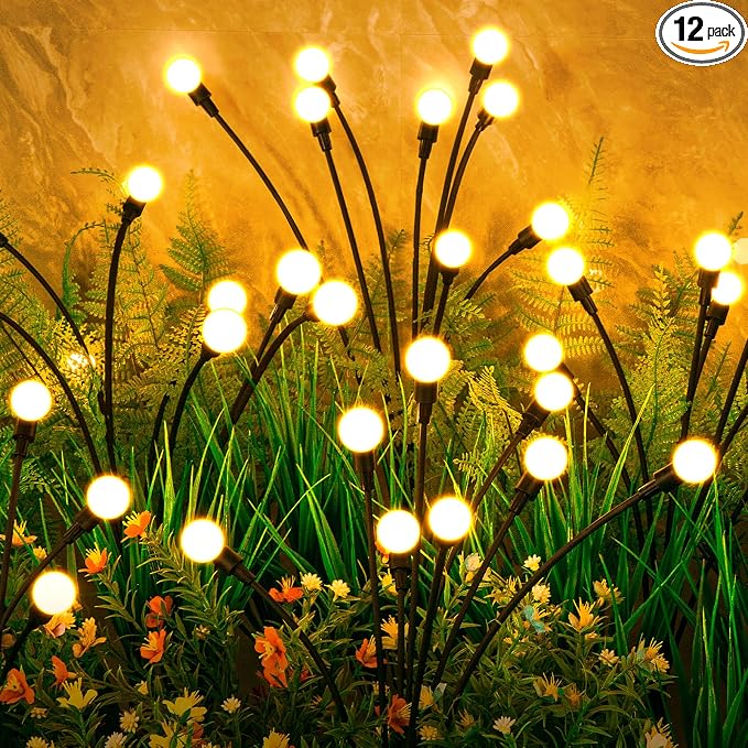 ASMAD Solar Lights Outdoor, Solar Garden Lights, Outdoor Decorations, Firefly by ASMAD