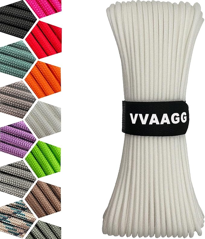 VVAAGG 1000 Paracord Rope, 50ft 12 Strand Parachute Cord by ParacordSpecialist